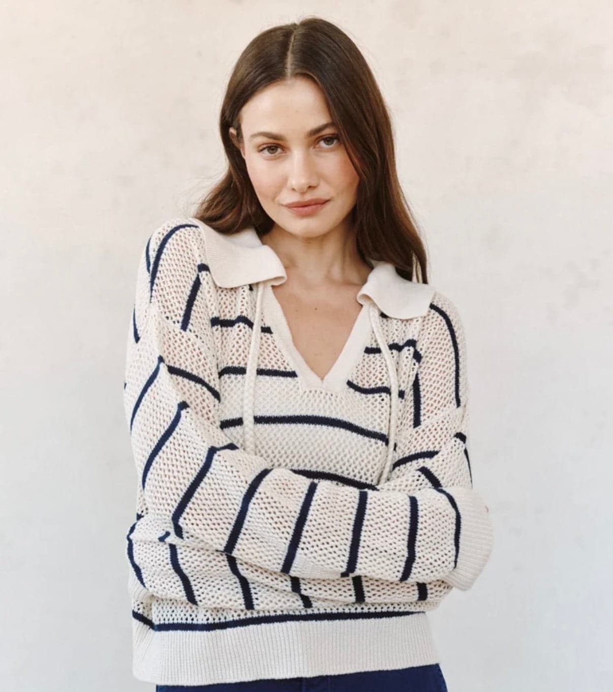 Relaxed Open Knit Sweater — view 1