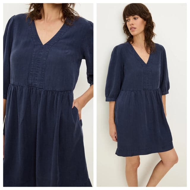MINI LINEN DRESS — view 1