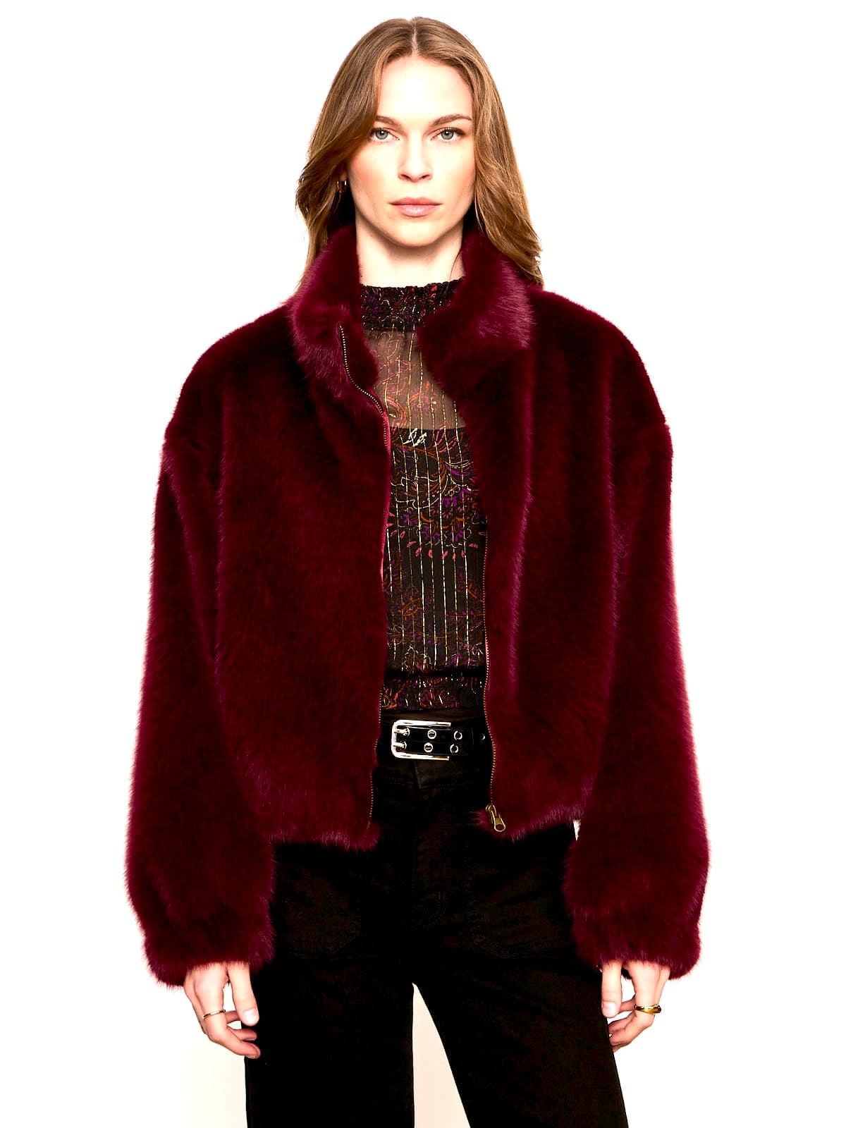 FUR BOMBER JKT — alternate view