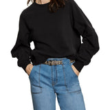Shirred Sleeve Sweatshirt