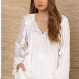 FLUTTER SLEEVE BLOUSE