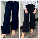 WIDE LEG CROPPED PANT
