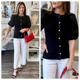 TAILORED PUFF SLEEVE TOP