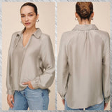 Long Sleeve Raglan Blouse