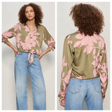 Satin Floral Blouse