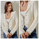 Vanilla Tweed Style Jacket