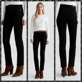 Mid Rise Slim Straight Jeans