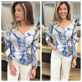 L/S V NECK TEE