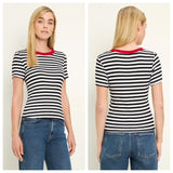 STRIPE CREW NECK TEE